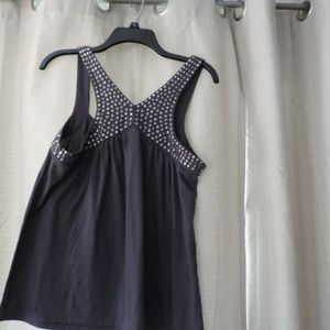 Charlotte Russe Tops - Charlotte Russe Gray Studded Tank Top Large Charlotte Russe Tops - Charlotte Russe Gray Studded Tank Top Large
